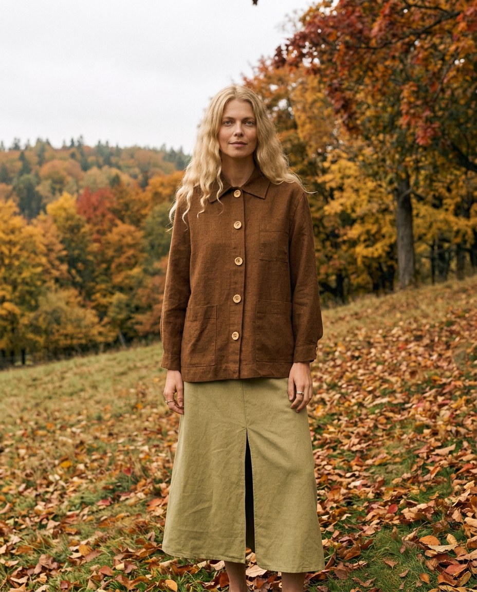The Barn Jacket in Chocolate, lifestyle