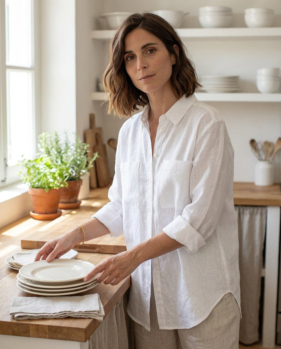 The Everyday White Shirt in White, lifestyle