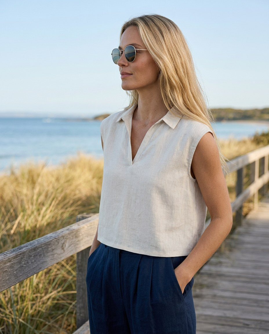 The Harbor Shell in White, lifestyle