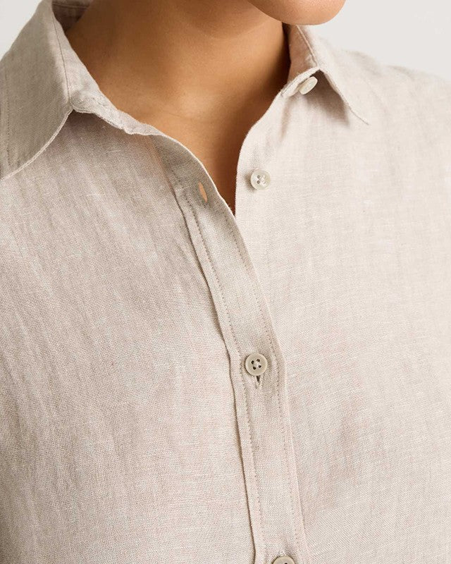 The Lakeside Pajama Set in Natural, detail