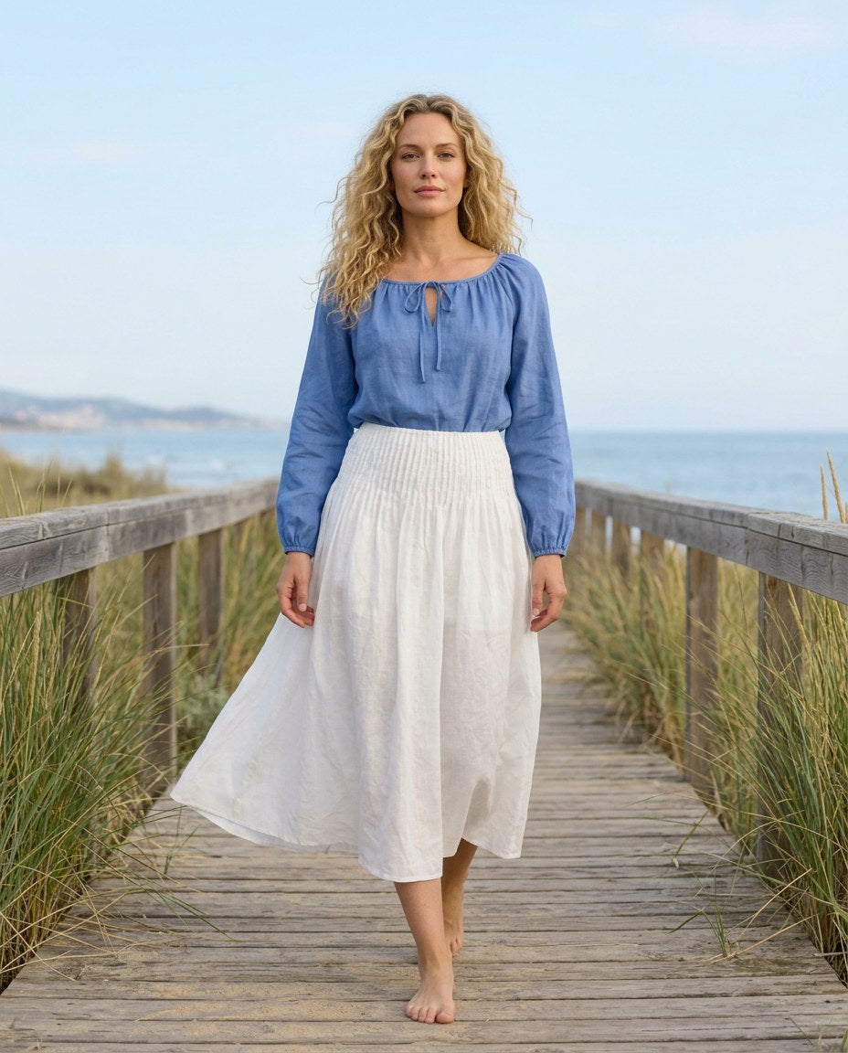 The Market Day Set in Cornflower, front view
