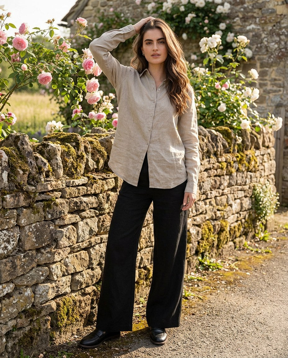 The Porch Shirt in Oat, lifestyle