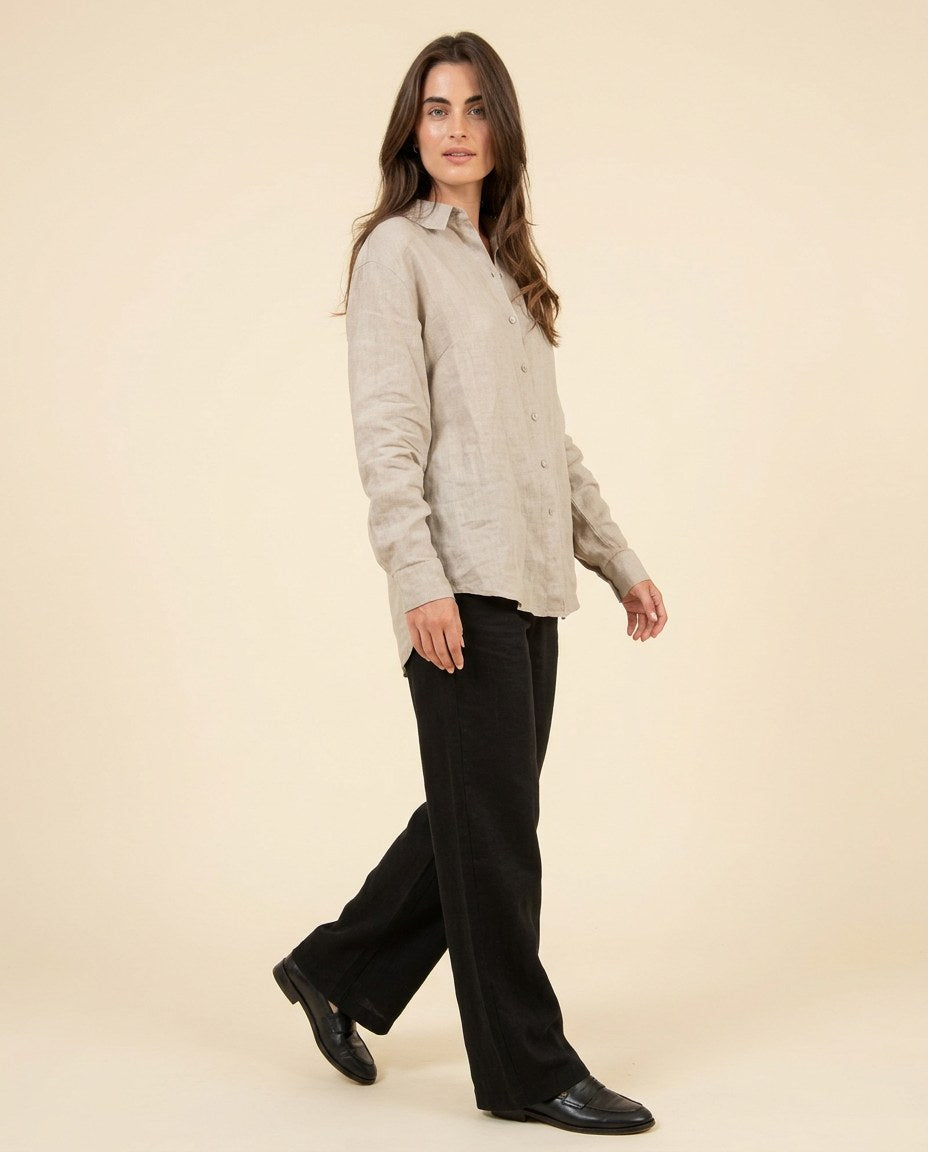 The Porch Shirt in Oat, lifestyle