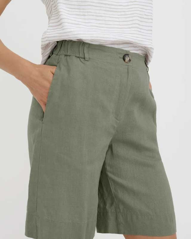 The Trailhead Bermuda Short in Olive, detail