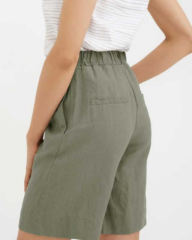 The Trailhead Bermuda Short in Olive, detail